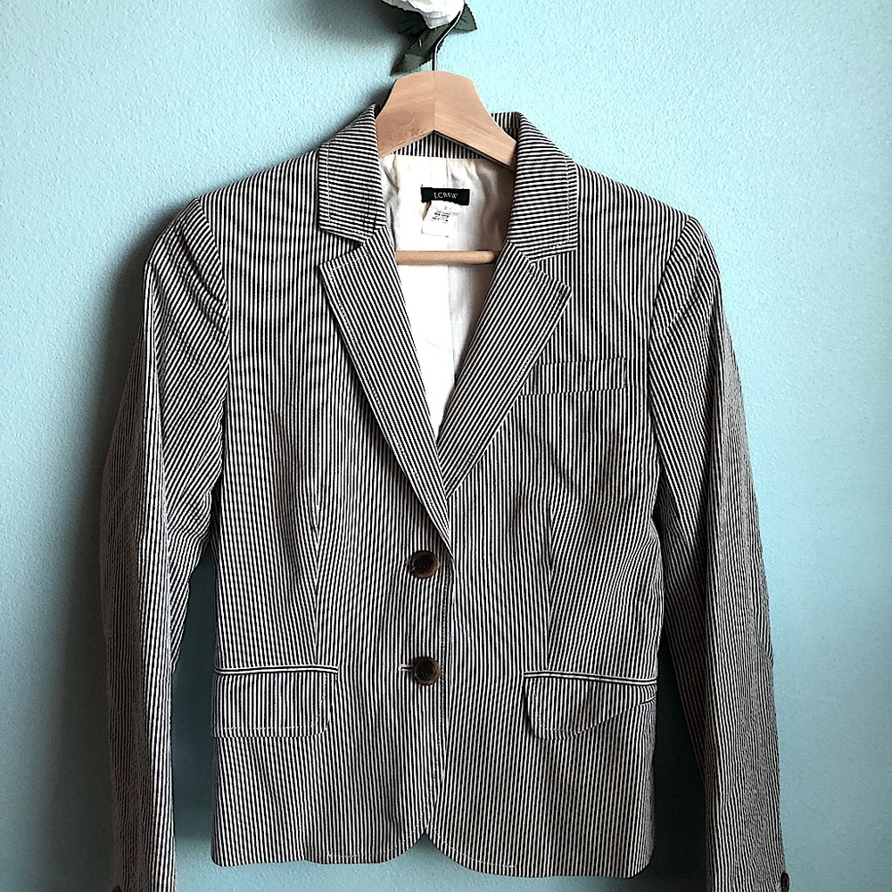 J. Crew Seersucker Blazer